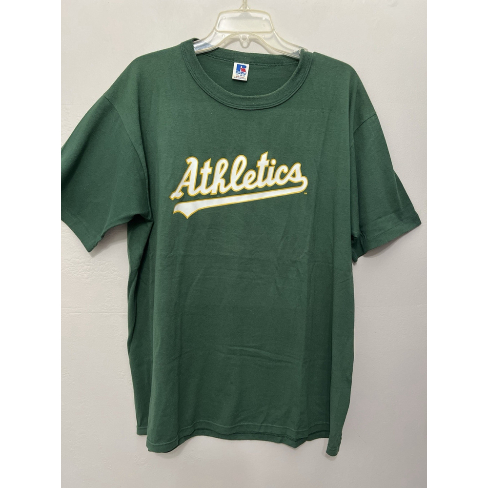 Vintage 90s Y2K Oakland Athletics Baseball MLB‎ XL Green Yellow